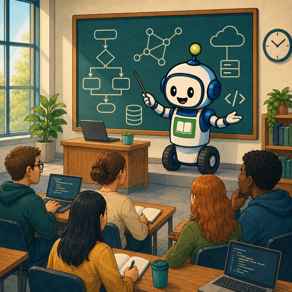 Robot der underviser